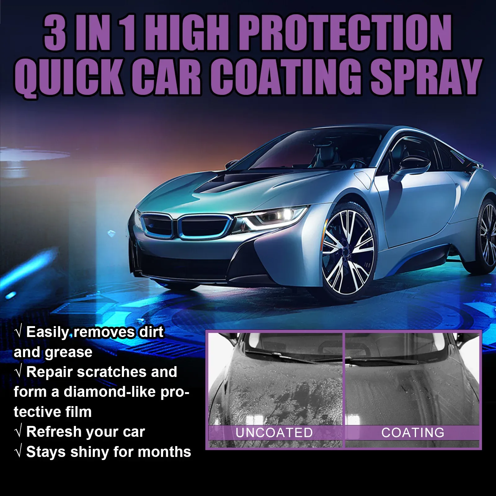 100ML 3 In 1 Car Ceramic Nano  - Nano Liquid Coating ulasan dan harga