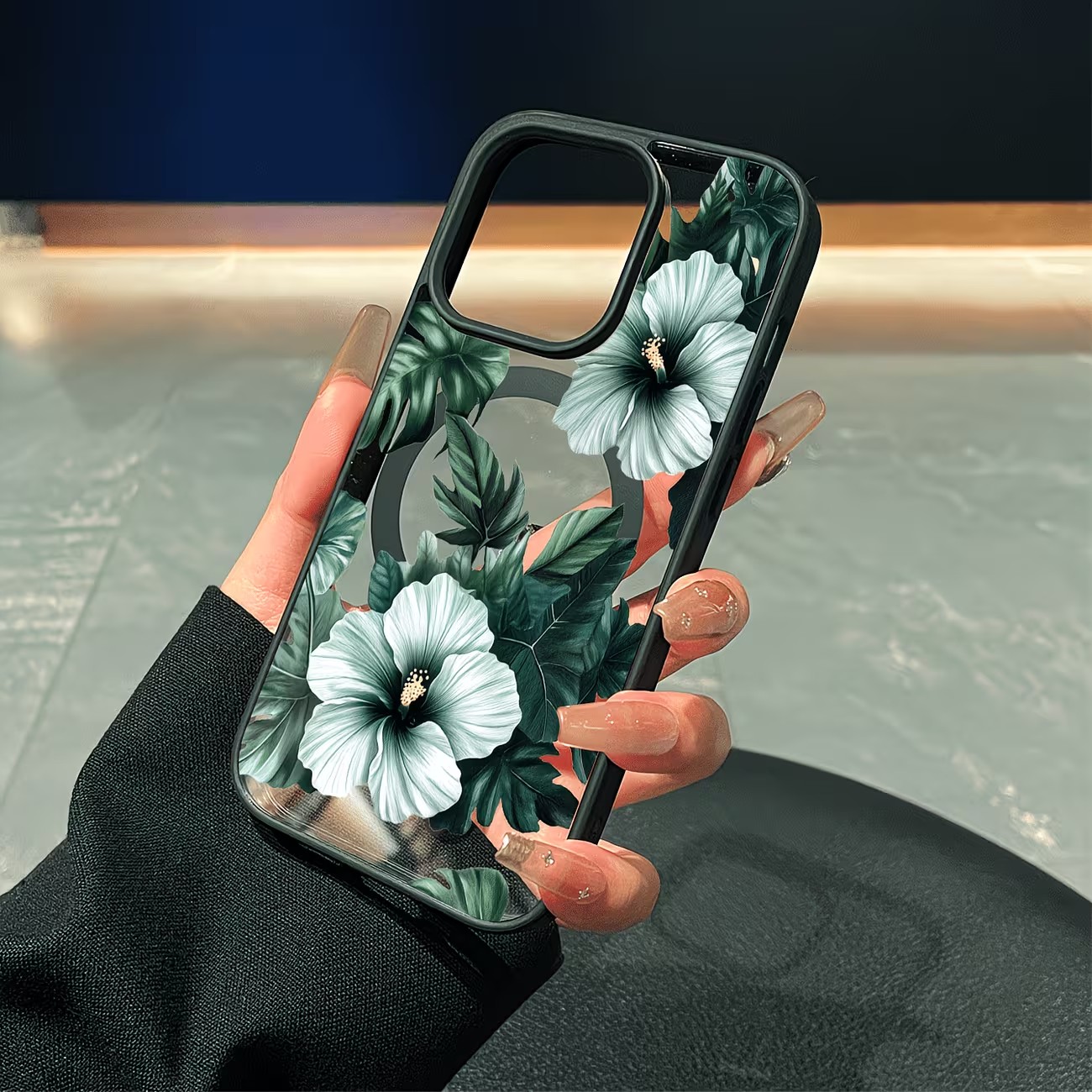 Green Floral Print Phone Case  - Apple Iphone 15 ulasan dan harga